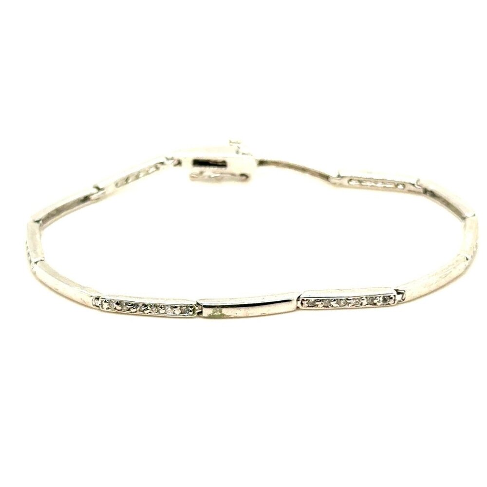 Silver‎ tone Cz Bracelet